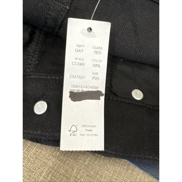 J.Crew Women's 25 Petite 96' Stretch Slim Wide Leg Jeans Black NWT Inseam 24" - Picture 11 of 16